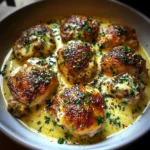 Bobby Flay Chicken Thighs with Creamy Garlic Sauce