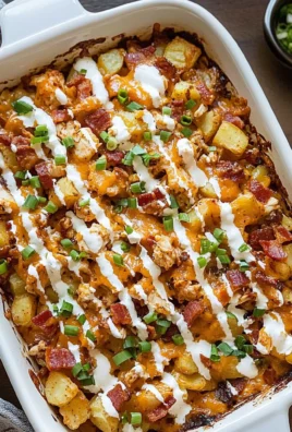 Buffalo Chicken Roasted Potato Bake