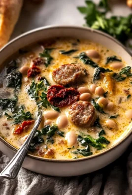 Creamy Tuscan White Bean Lemon Soup