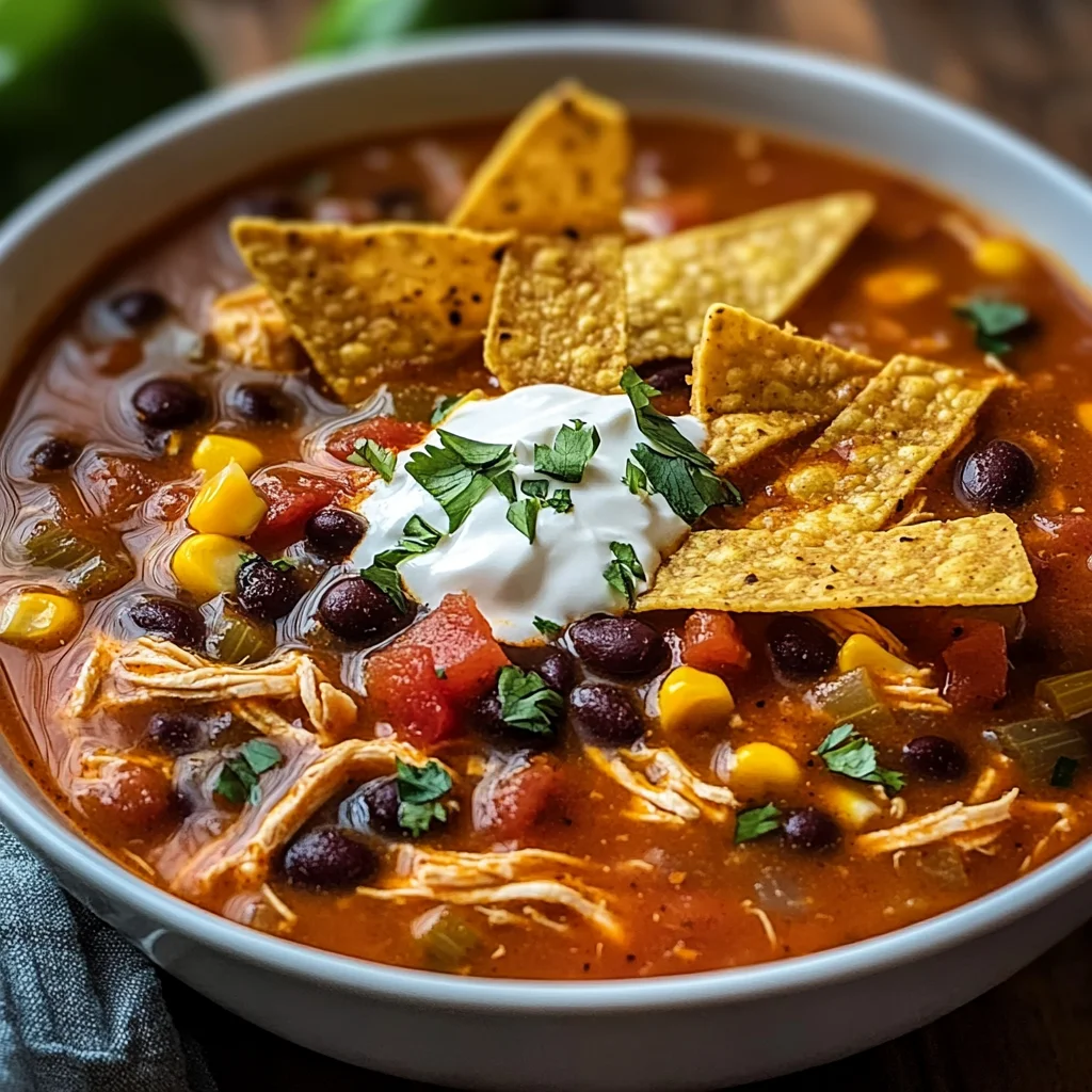 Crockpot Chicken Tortilla Soup