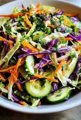 Easy Tangy Vinegar Cabbage Salad with Crisp Vegetables (No Mayo)