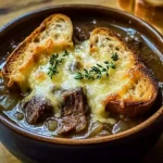 French Onion Short Rib Soup with Gruyère Toast