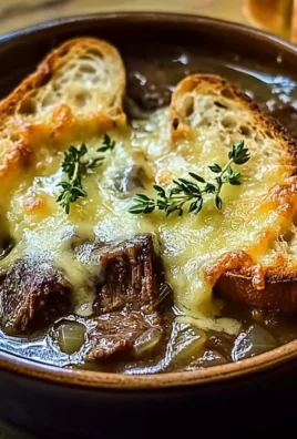 French Onion Short Rib Soup with Gruyère Toast