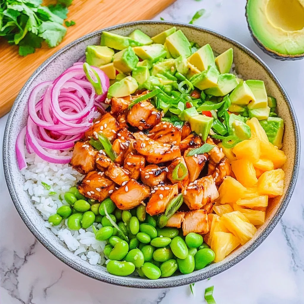 Hawaiian Inspired Chicken Poke Bowl That's Bursting with Flavor
