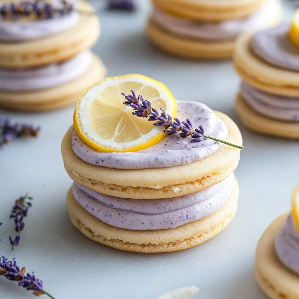 Lemon Lavender Sandwich Cookies Recipe
