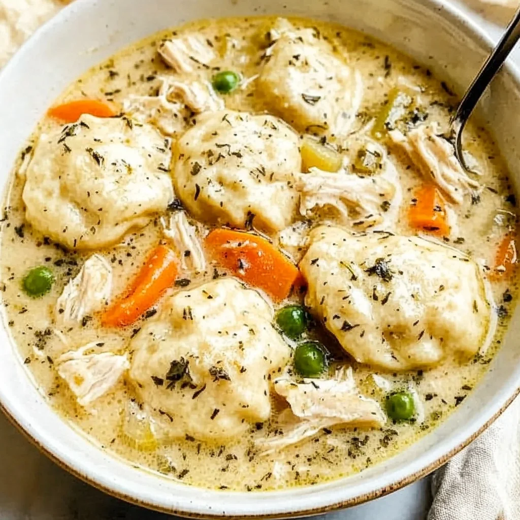 One Pot Chicken Dumpling Soup (with refrigerated biscuit dough!)