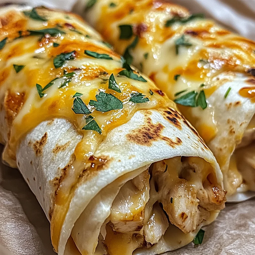 Ooey-Gooey Cheesy Garlic Chicken Wraps You’ll Love!