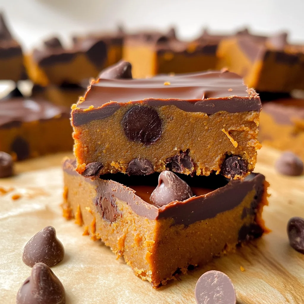 Pumpkin Chocolate Chip Protein Bars (Vegan)
