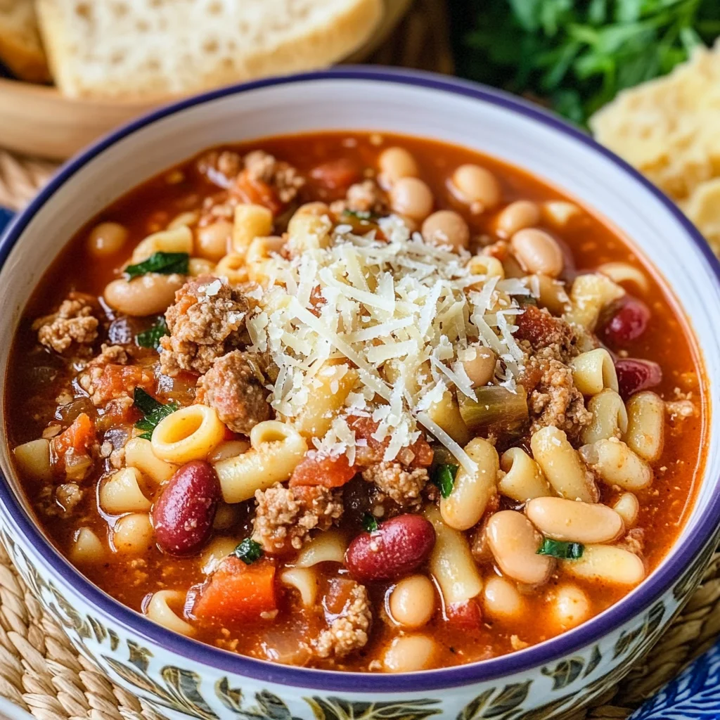 Spicy Italian Sausage Pasta e Fagioli