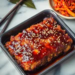 korean meatloaf with gochujang glaze
