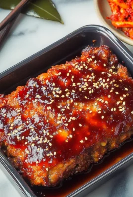korean meatloaf with gochujang glaze