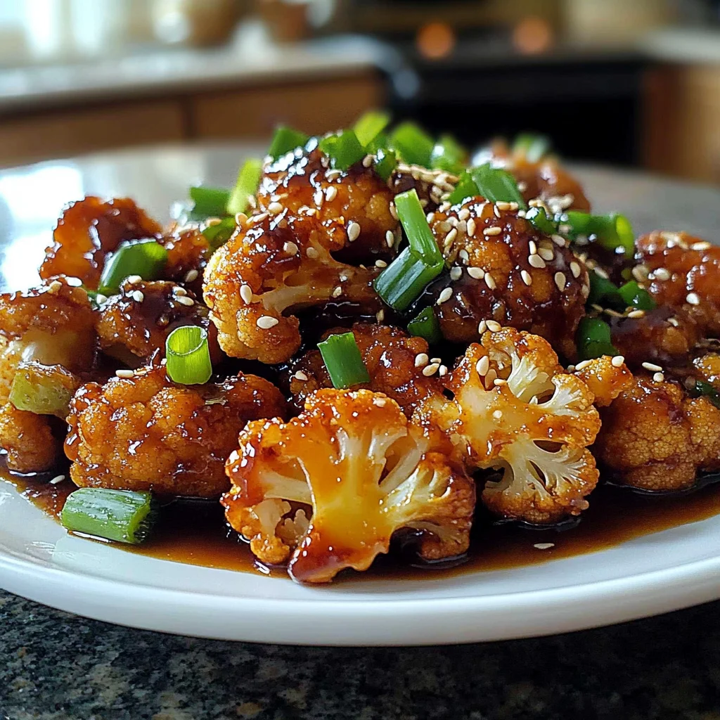 Amazing Sticky Honey Garlic Cauliflower in 5 Steps
