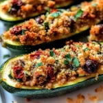 Baked Mediterranean Stuffed Zucchini Boats