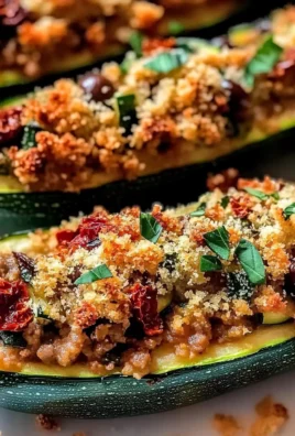 Baked Mediterranean Stuffed Zucchini Boats
