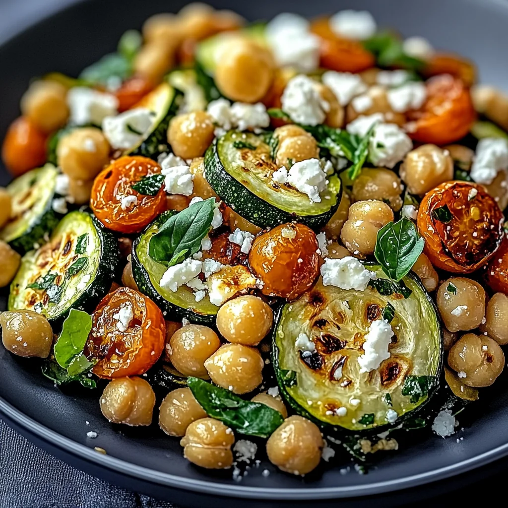 Best Roasted Zucchini Chickpea Salad