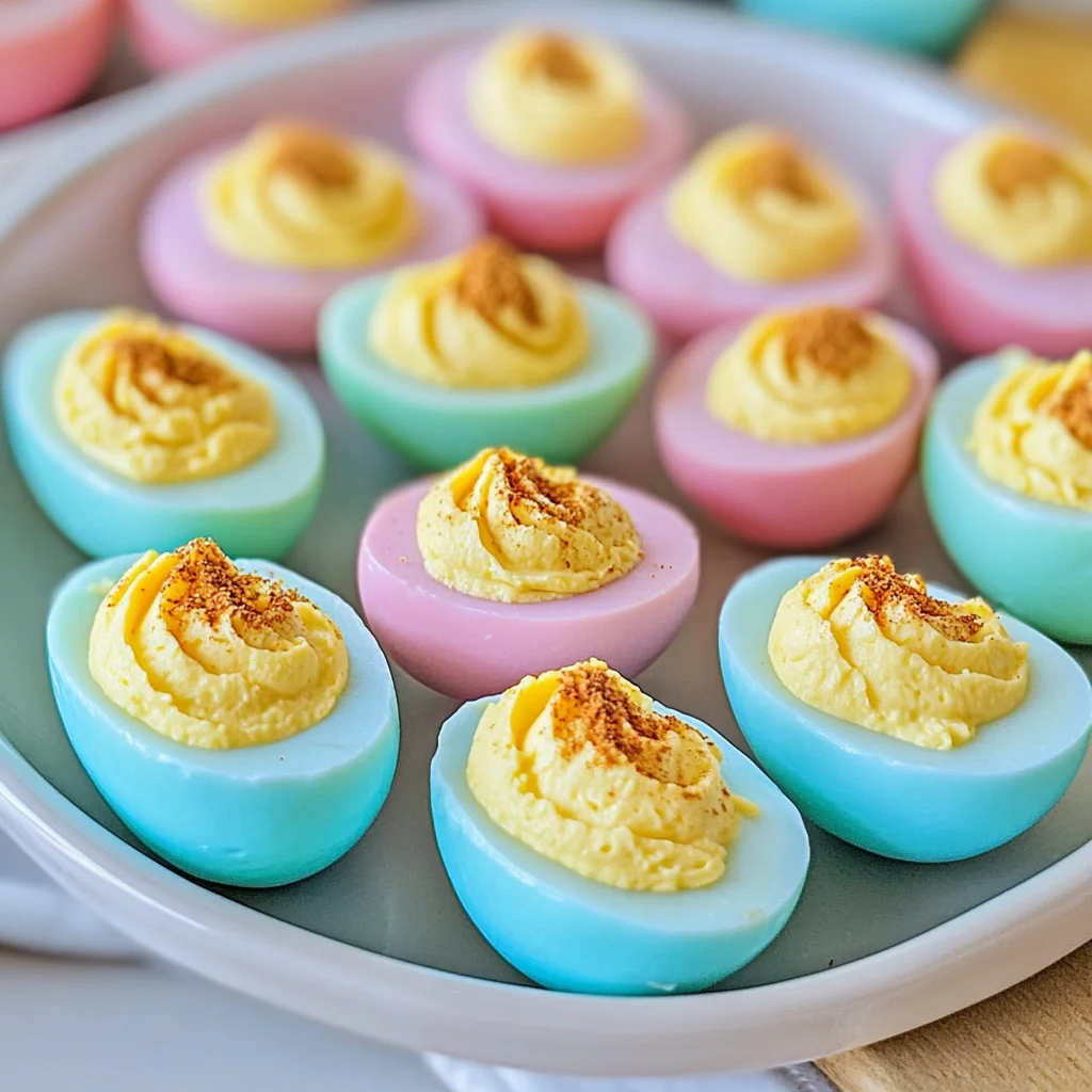 Colored Easter Deviled Eggs