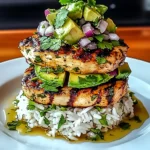 Delicious Honey Lime Chicken & Avocado Rice Stack to Savor