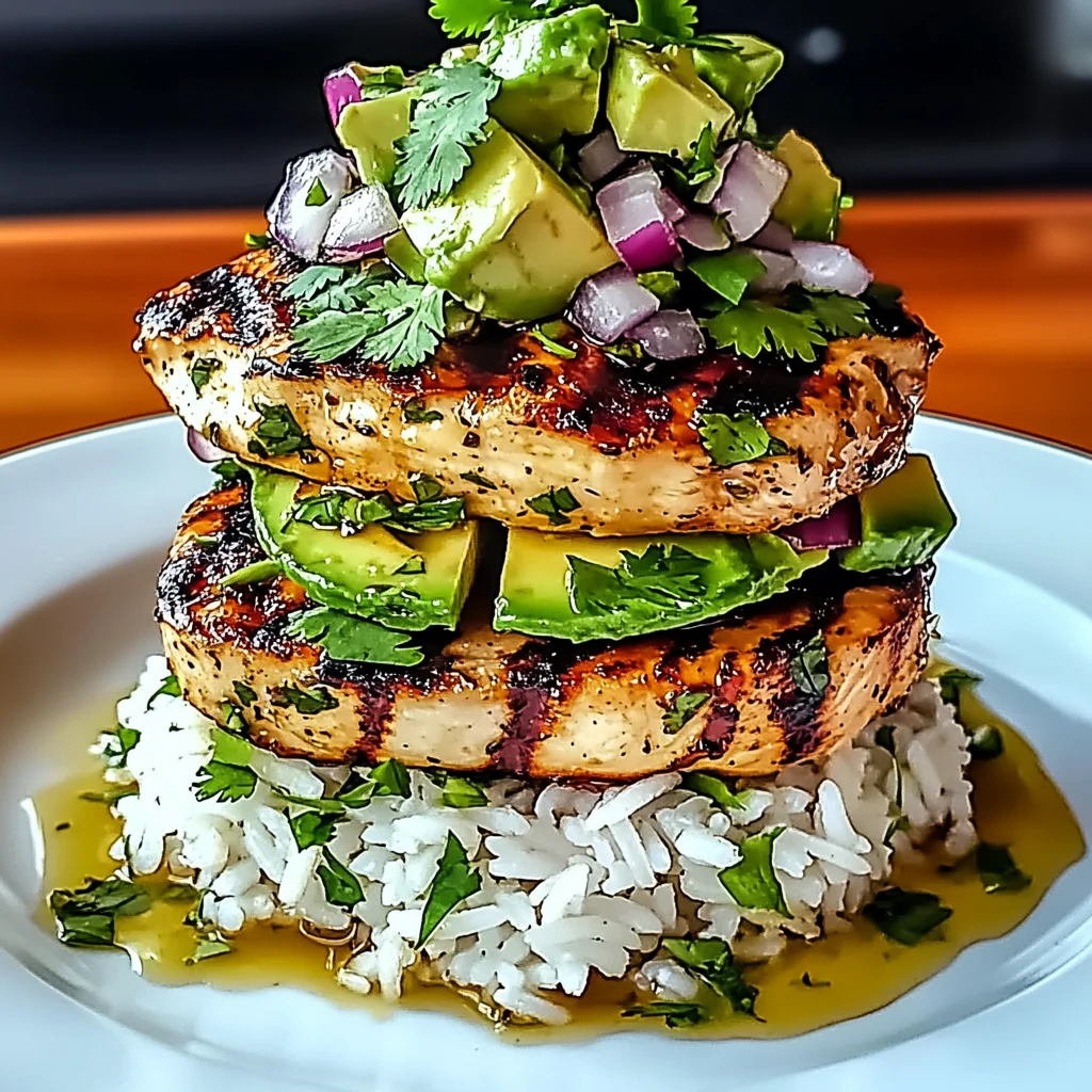 Delicious Honey Lime Chicken & Avocado Rice Stack to Savor