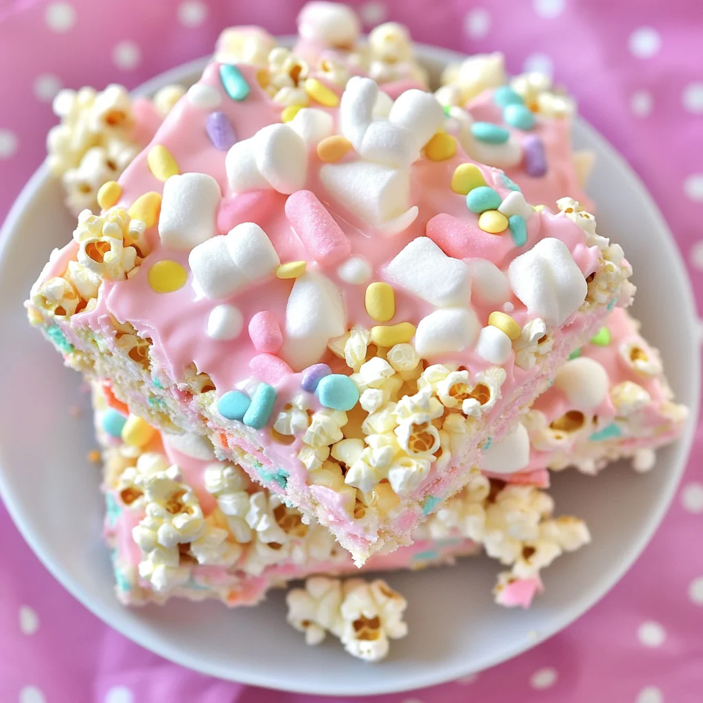 Easter Bunny Marshmallow Popcorn Bars