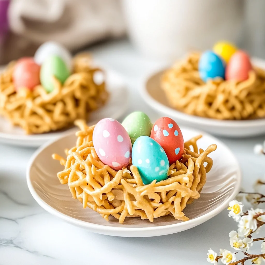 Easter Egg Peanut Butter Haystacks