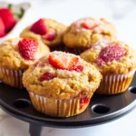 Healthy Strawberry Muffins with Greek yogurt