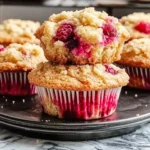 Raspberry Muffins with Crumb Topping