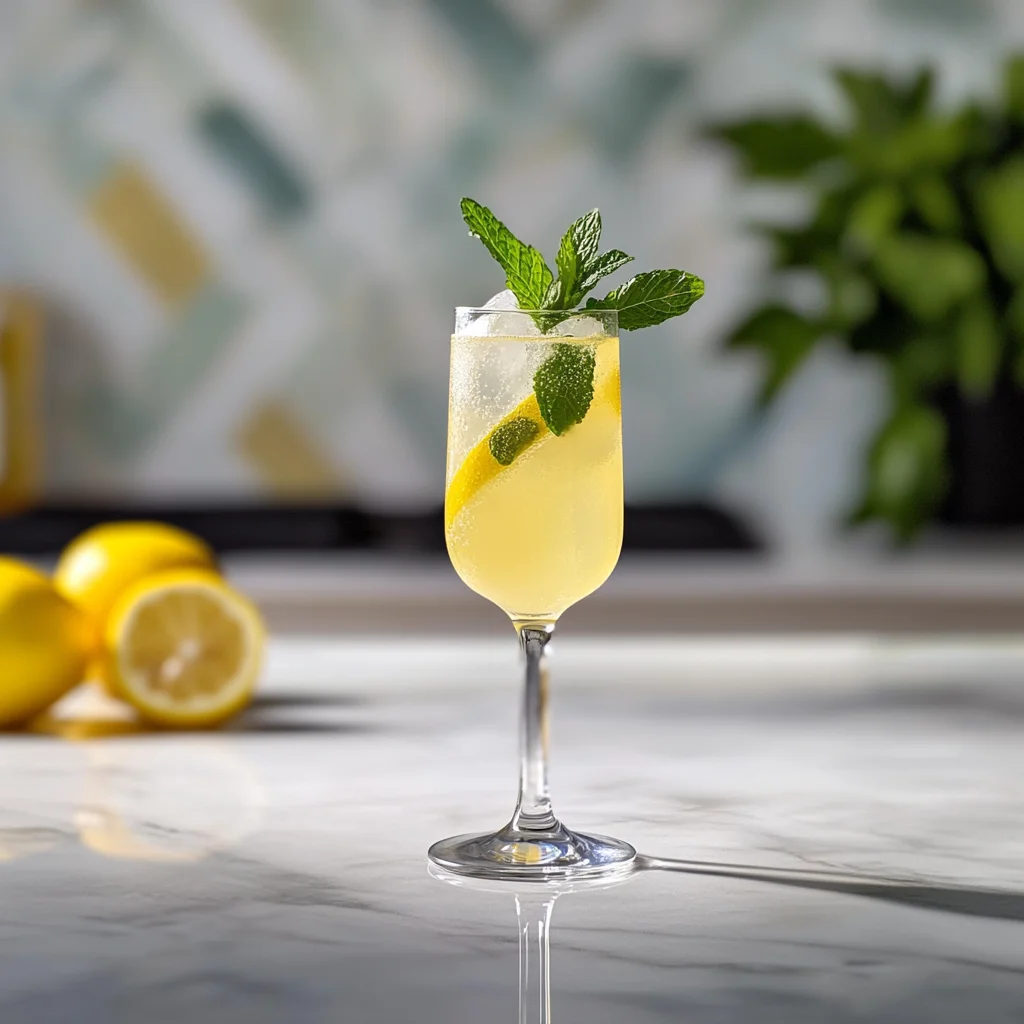 Sparkling Limoncello mocktail