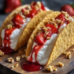 Strawberry Crunch Cheesecake Tacos Recipe