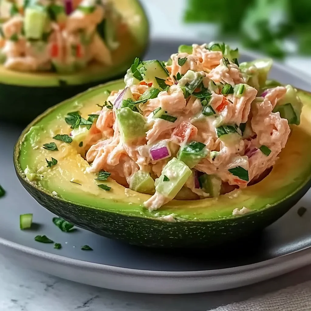 Stuffed Avocado with Chicken Salad