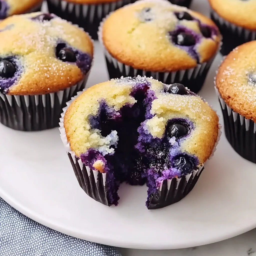 Sweet Greek Yogurt Blueberry Muffins