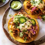 Cool Ranch Chicken Tostadadillas with Honey Lime Crema