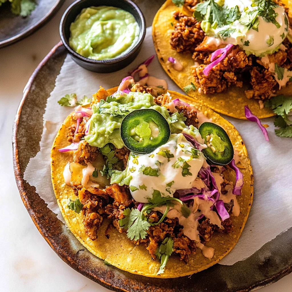 Cool Ranch Chicken Tostadadillas with Honey Lime Crema