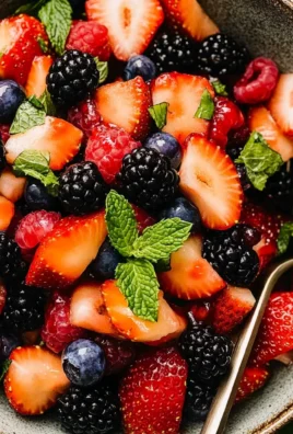 Fresh Berry Salad with Honey and Mint