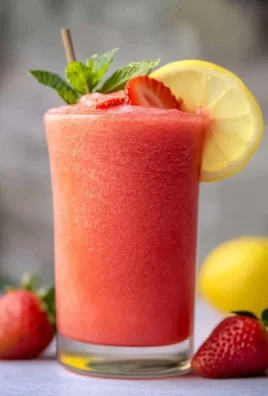 Frozen strawberry lemonade