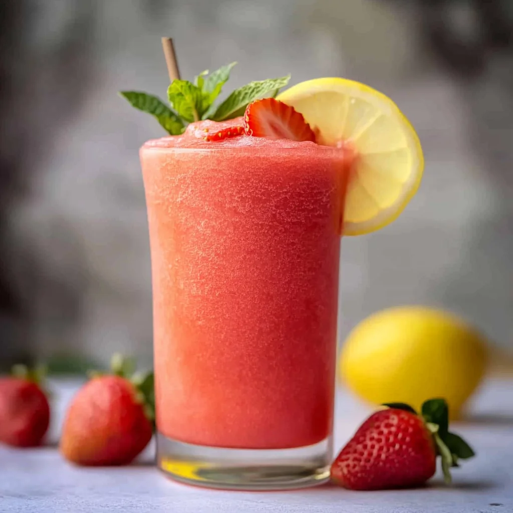 Frozen strawberry lemonade