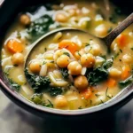 Homemade Greek Lemon Chickpea Soup