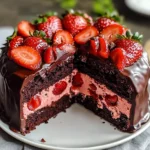 Indulgent Strawberry Chocolate Shell Cake That Wows Every Time