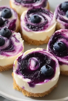 Juicy Mini Lemon Blueberry Cheesecakes