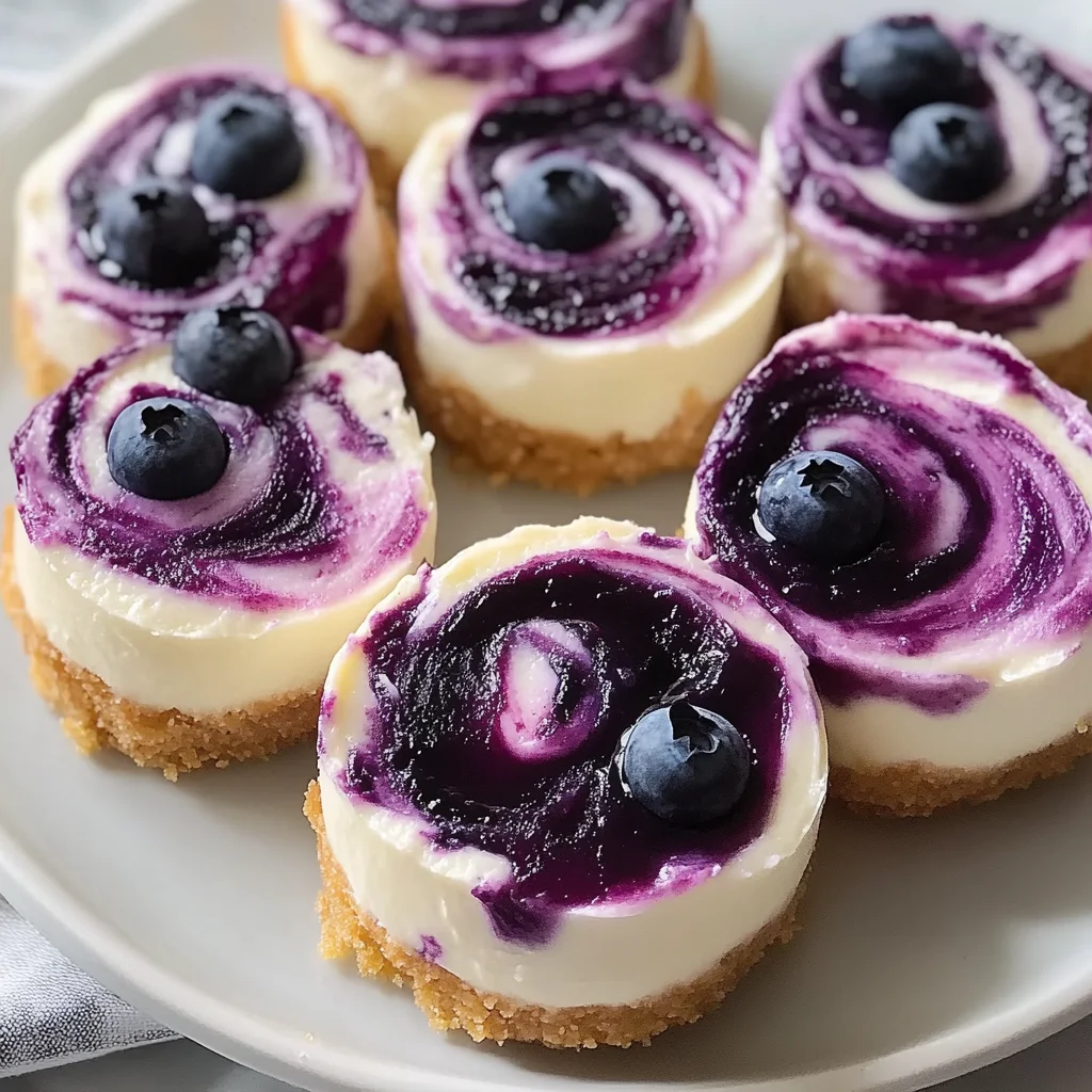 Juicy Mini Lemon Blueberry Cheesecakes