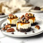 No-Bake Mini Turtle Cheesecakes