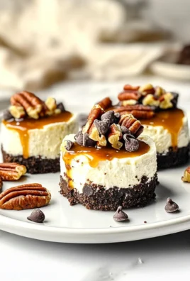 No-Bake Mini Turtle Cheesecakes