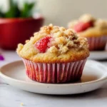 Quick Strawberry Muffins with Crumble Topping