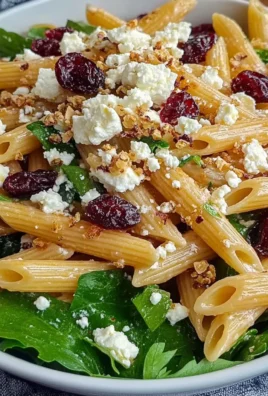 Refreshing Feta and Cranberry Penne Salad with Easy Homemade Orange Vinaigrette
