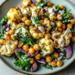 Roasted Cauliflower Chickpea Salad