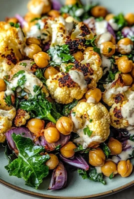 Roasted Cauliflower Chickpea Salad