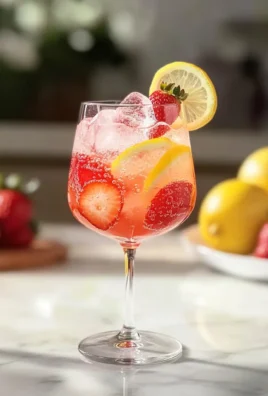 Sparkling Strawberry Lemon Mocktail