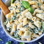Spinach Artichoke Pasta Salad