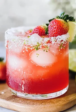 Strawberry Lime Mocktail Margarita