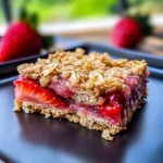 Strawberry Oatmeal Crumble Bars