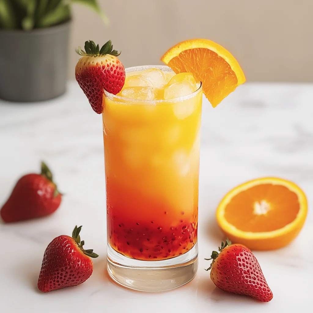 Strawberry Orange Mango Mocktail
